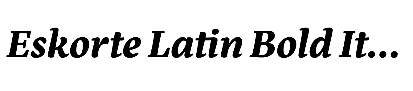 Eskorte Latin Bold Italic